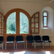 Blick nach draussen im Kloster Ilsenburg – 37. Leipziger Grafikbörse