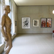 Blick in die Ausstellung der 37. Grafikbörse in der KunstWandelhalle Bad Elster