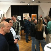 Eröffnung der 38. Leipziger Grafikbörse – Besucher in der Ausstellung
