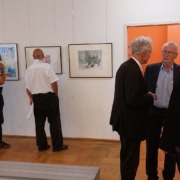 Eröffnung der 38. Leipziger Grafikbörse „SPIEL-RÄUME“ im Schloss Museum Glauchau – Blick in die Ausstellung